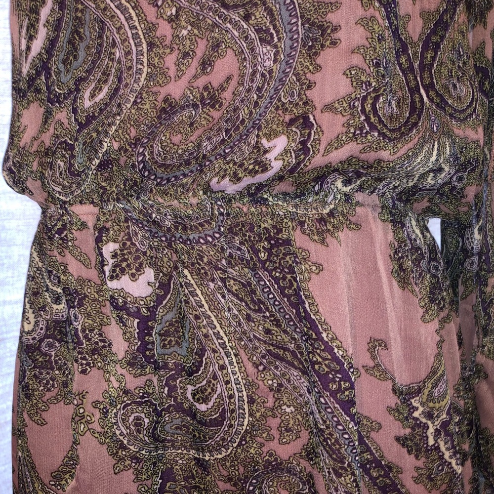 PURPLE PAISLEY PRINT TOP - Picture 3 of 5